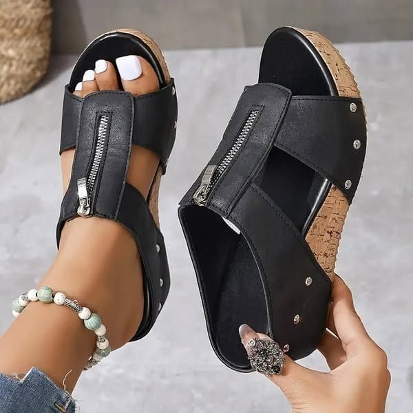 Aria Zip-Up Orthopedic Sandals