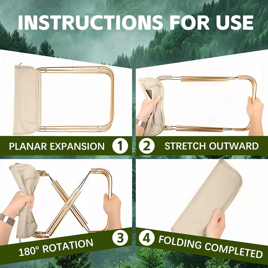 🎉🎉🎉Outdoor portable folding camping stool, suitable for gardens, barbecues, camping, and beaches; suitable for both adults and children (Khaki)