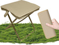 🎉🎉🎉Outdoor portable folding camping stool, suitable for gardens, barbecues, camping, and beaches; suitable for both adults and children (Khaki)