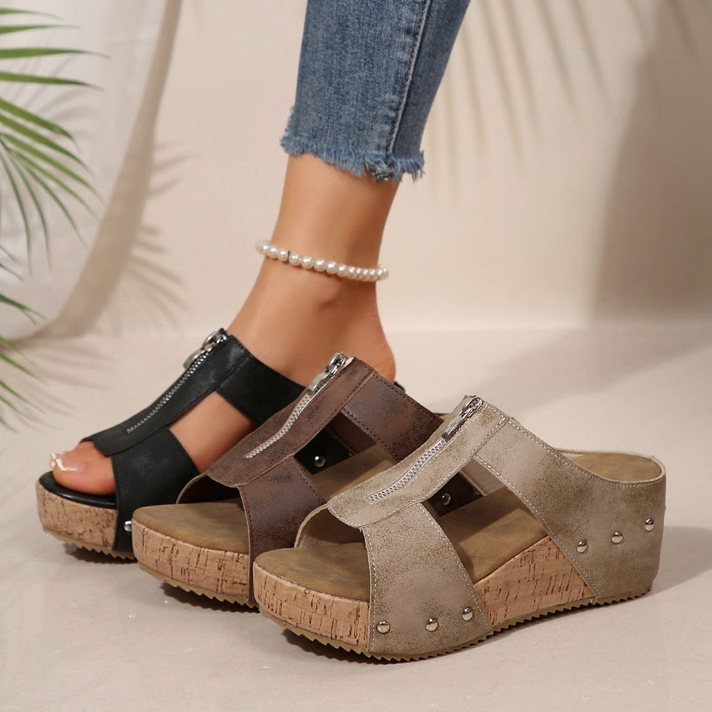 Aria Zip-Up Orthopedic Sandals