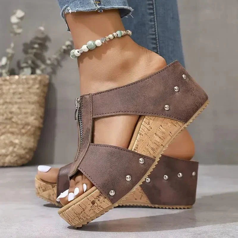 Aria Zip-Up Orthopedic Sandals
