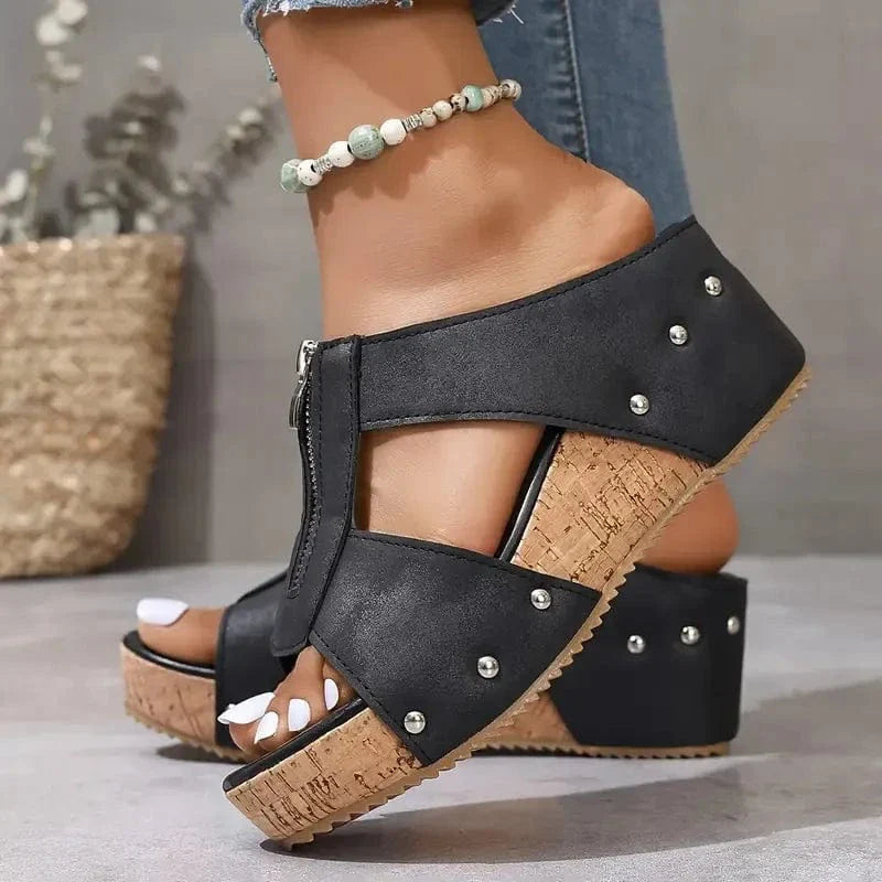 Aria Zip-Up Orthopedic Sandals